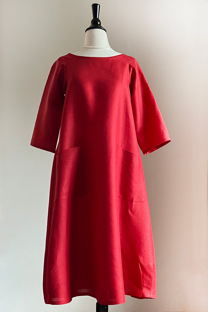 Garden Party Dress - ORGANIC Brick Linen Pony Black Garden Party Dress - ORGANIC Brick Linen Pony Black