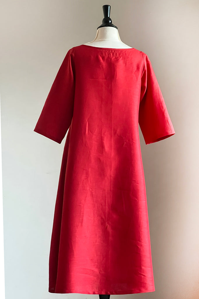 Garden Party Dress - ORGANIC Brick Linen Pony Black Garden Party Dress - ORGANIC Brick Linen Pony Black