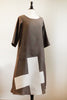 Garden Party Dress - ORGANIC Olive Linen with a Cross.